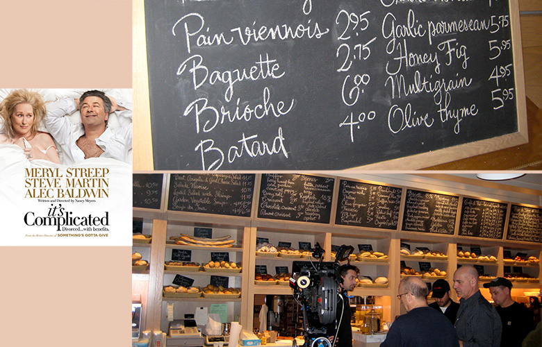 It was complicated! For the set of  Nancy Meyers's romantic comedy, I did menu boards for Meryl Streep's fabulous, sunny bakery in Montecito, California. Except that it was actually in Prospect Park, Brooklyn, in the middle of February.