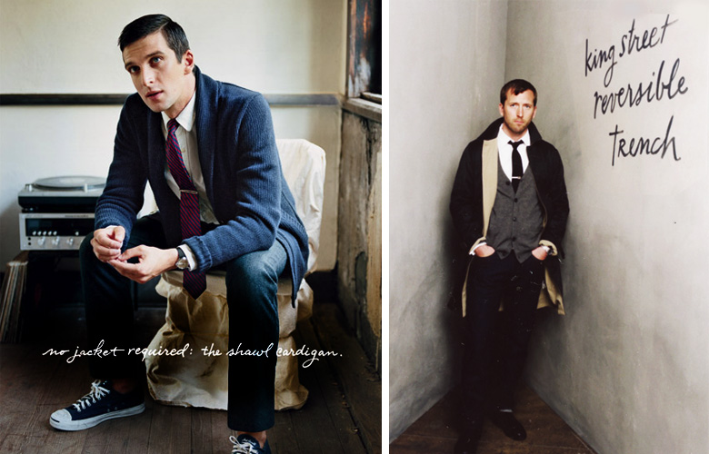 Lettering for J Crew men's catalog. Adorable models at the photo shoot.