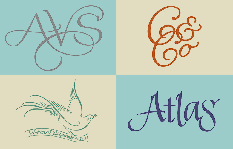 Logos, monograms, and spot illustrations