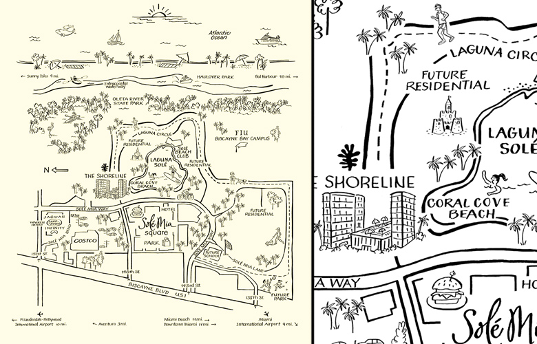 Site map for real estate development in North Miami Beach, Florida